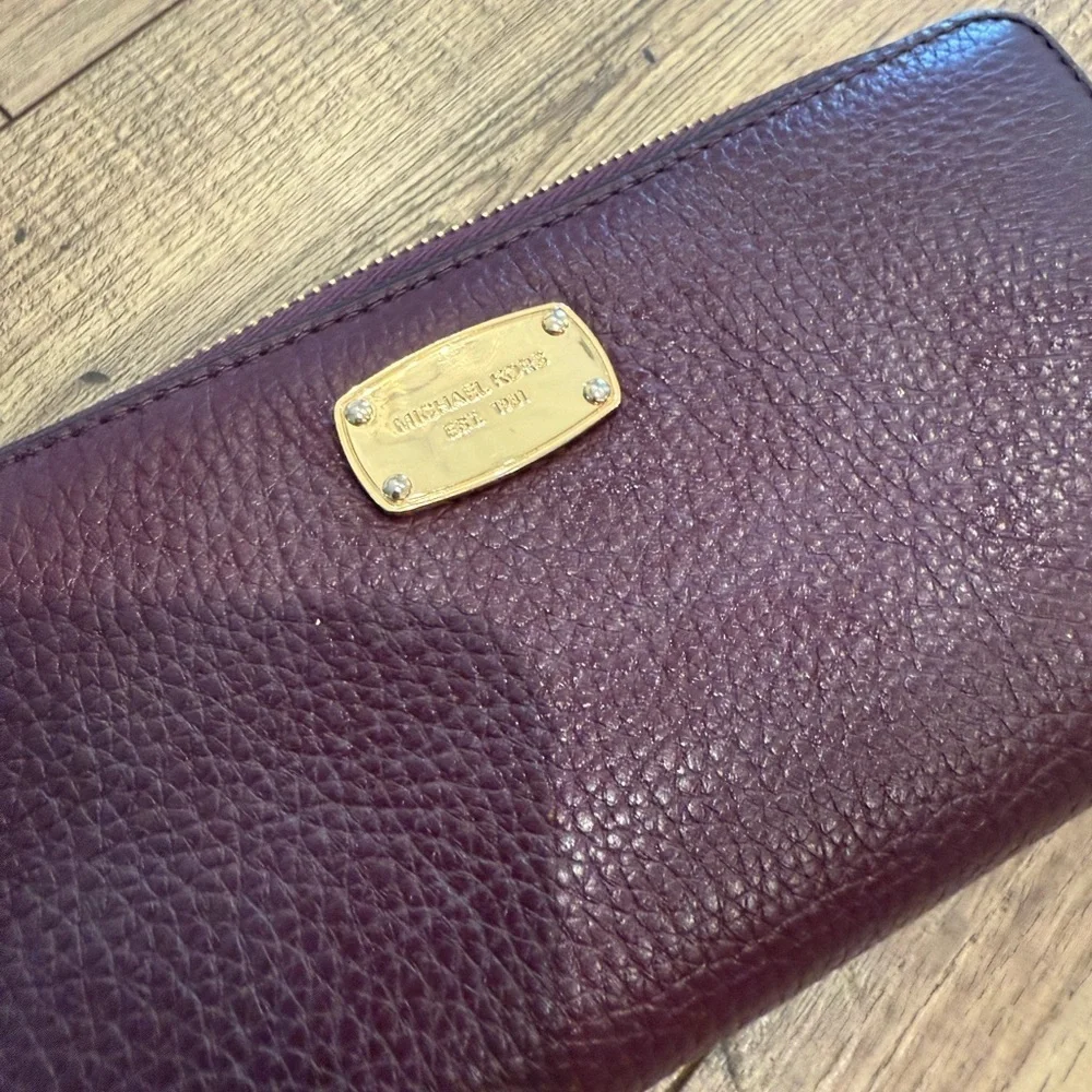 Michael Kors Deep Red Leather Wristlet